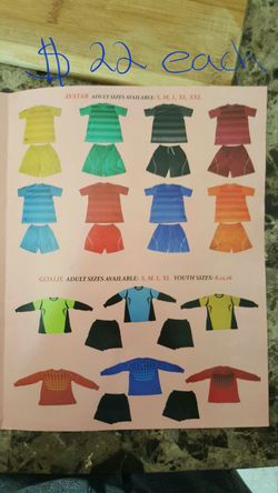 Soccer uniforms