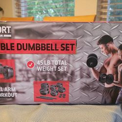 Ironman Ironsport Adjustable Dumbbell Set 45 lbs - New