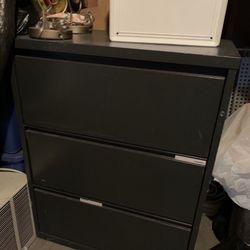 Black Metal Filing Cabinet