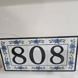 House  Number sign. 
