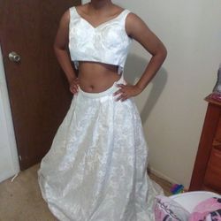 Two Piece Wedding /Prom Dress 