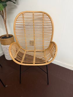 Target Opalhouse Lily Rattan High Back Boho Accent Chair – Needs Repair