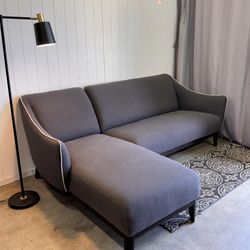 Small sectional gray couch  - Free delivery