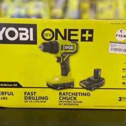 RYOBI ONE+ 18V Cordless 1/2 in. Drill/Driver Kit with (2) 1.5 Ah Batteries and Charger……PCL206K2