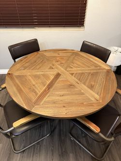 Custom Wooden Adjustable Height Table