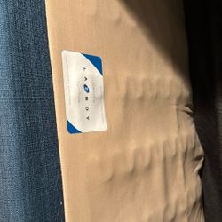 Lazy Boy Denim Blue Oversized Loveseat With Matching Ottoman 