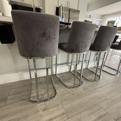 Set Of 6 Stool Bar Deluxe Chairs 