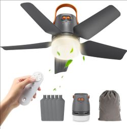 21" Portable Ceiling Fan with Light