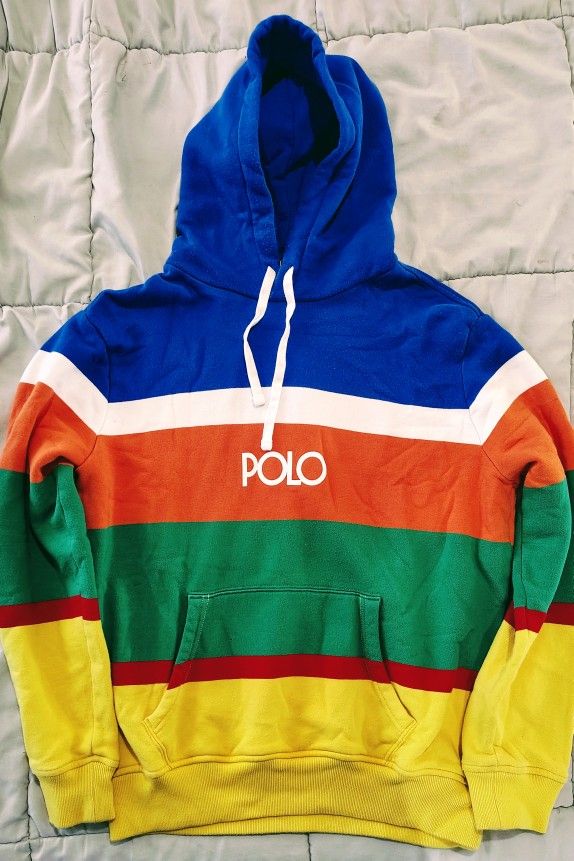 Ralph Lauren Polo Color Block Hoodie Size Medium