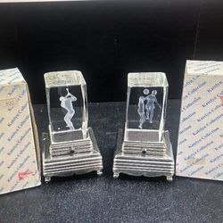 2 Katelyn Collection Glass Light Up — Golf And Basketball 