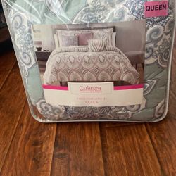 Light Blue, Baby Crane Comforter Queen Size