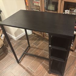 Black Counter-height Table With Two Chairs