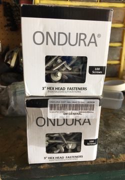ONDURA 3” HEX HEAD FASTENERS 100 Screws in each box