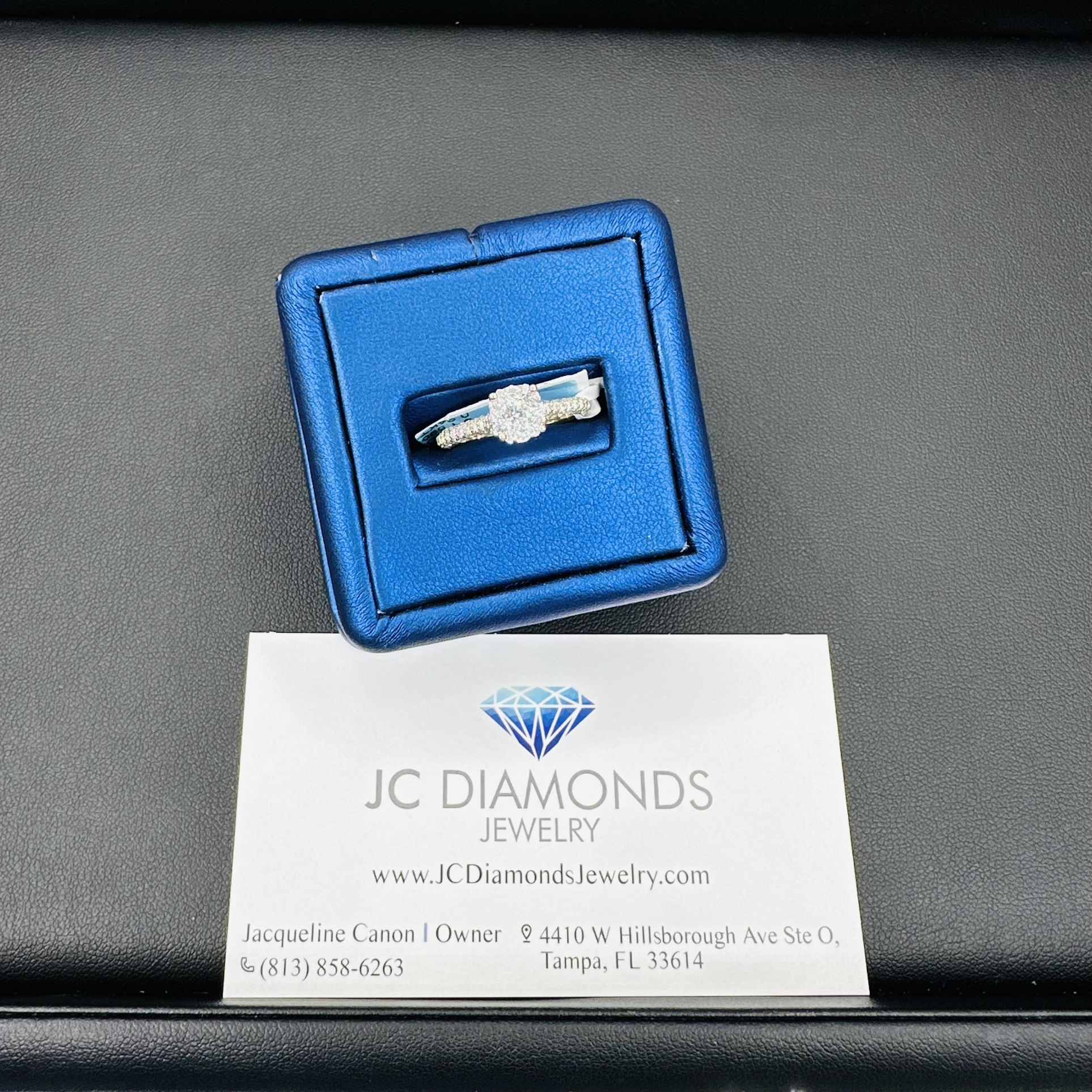 14k Yellow Ring Engagement Diamonds