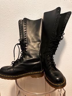 Dr. Martens 20-eyelet knee-high combat boots