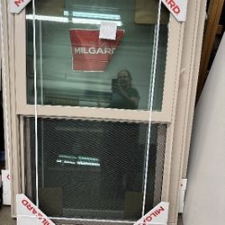 Biege Single Hung Window