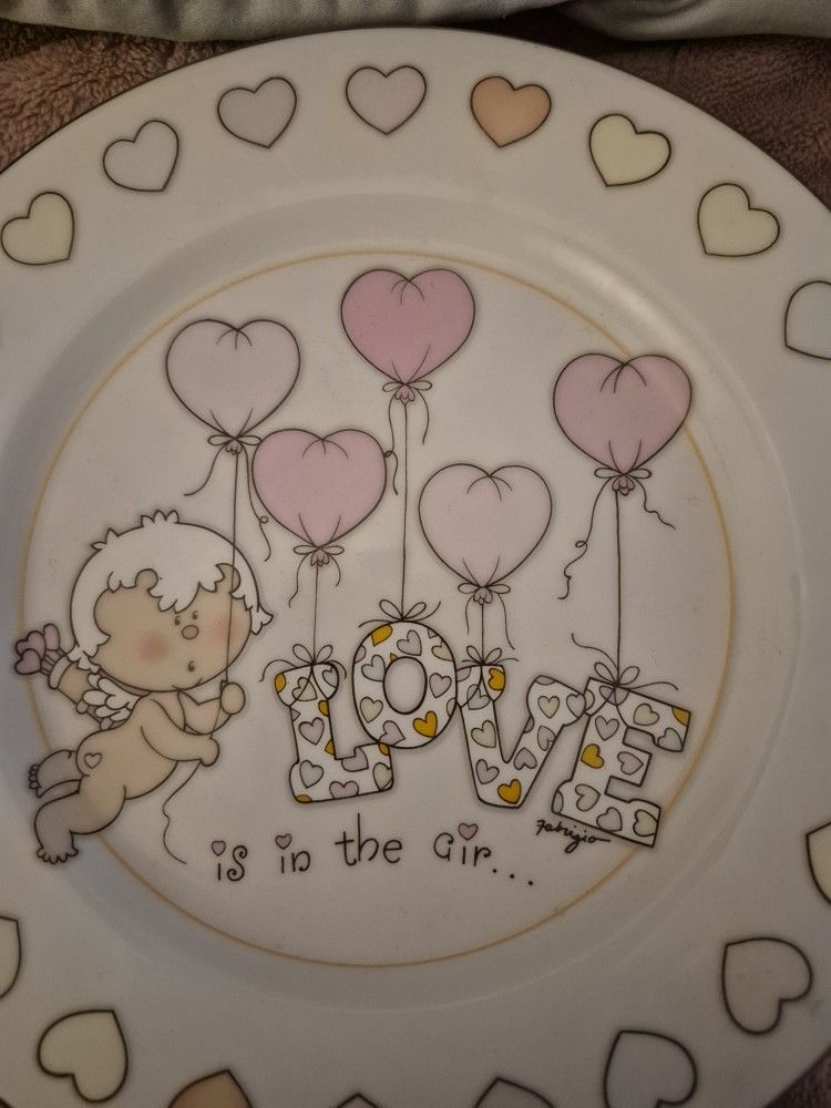 BUMPKINS VINTAGE ANGEL PLATE 1986