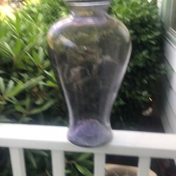 Smoky, purple, large vase, vintage