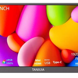 10.5" Portable Monitor, 1920x1280 FHD IPS USB-C Second Screen for Laptop, Switch, PS5, Travel & Work, Ultra-Thin Display with 100% AdobeRGB & 420cd/m²