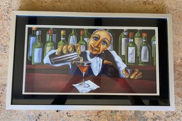 “Jack The Bartender” by Will Rafuse - Framed wall poster