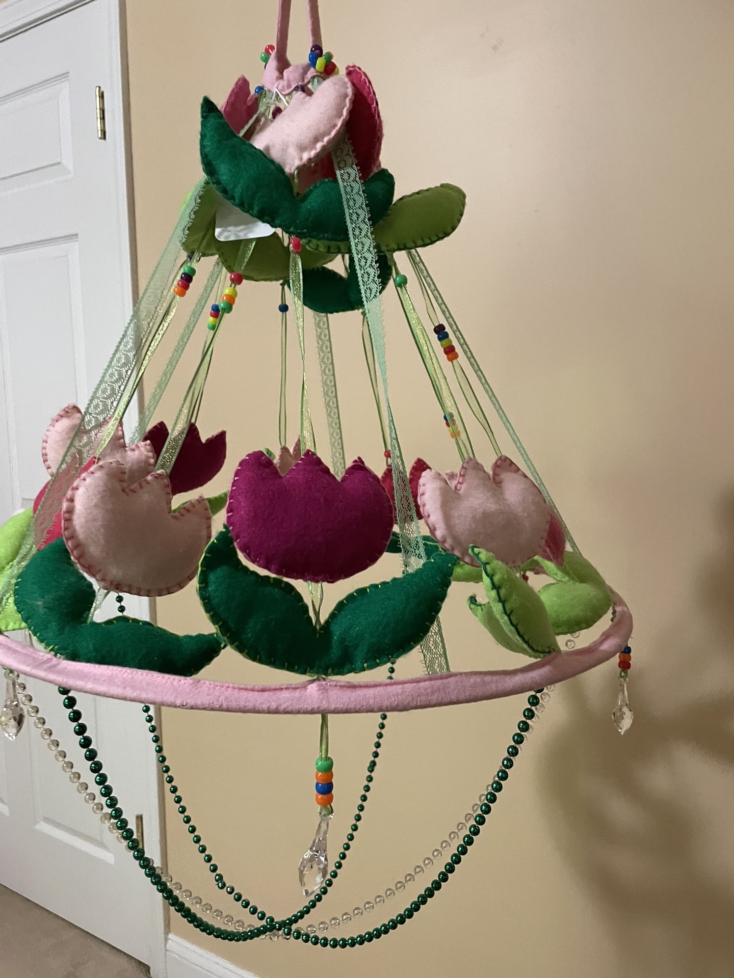 New Handmade Fabric Chandelier Mobile 