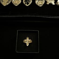 Gold Cross Ring 
