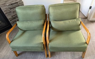 Set of 2 Mid-Century Modern Accent Chairs