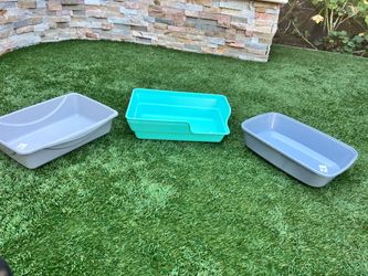 3 NEW Open Cat Litter Boxes $2 EACH