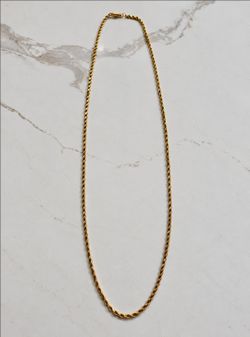 Solid 18kt Gold Rope Chain Cadena Torzal de Oro 18kt Solido