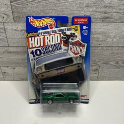 Vintage Hot wheels Green ‘1968 Ford  Mustang / Hot Rod 10 Second Street Legal Eliers • Die Cast Metal • Made in Thailand 