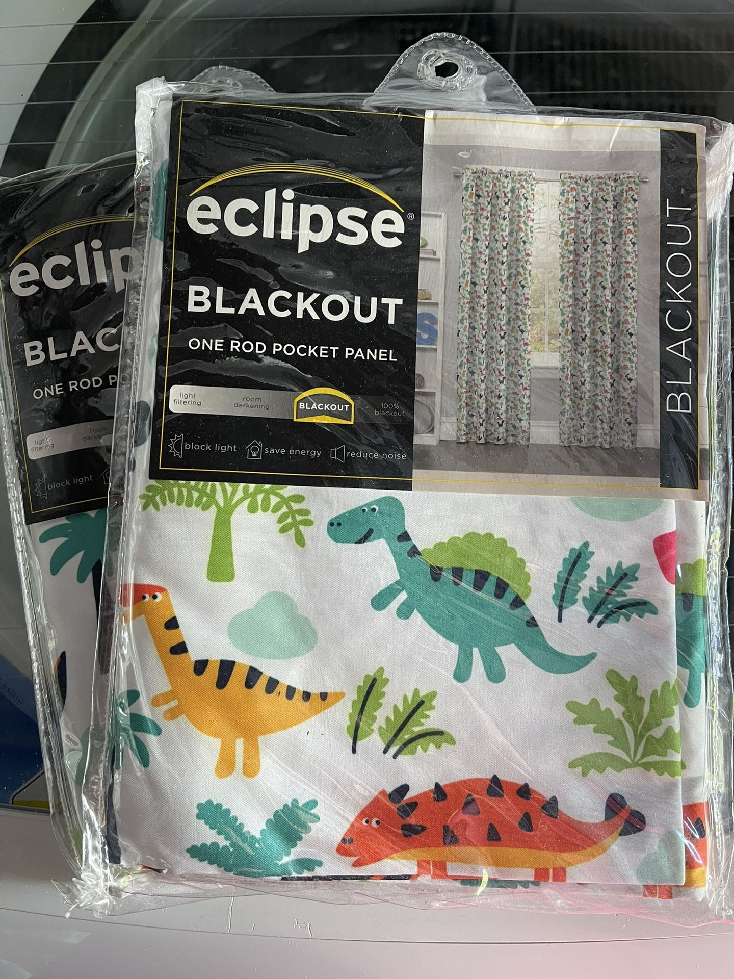 New Blackout Curtains With Dinosaurs  42x63