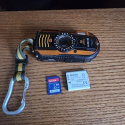 PENTAX WG-3 Orange 16.0MP 4x Optical Zoom Waterproof 14m Digital Camera Orange 