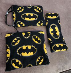 Batman Logo Fabric Pouch Set of 3