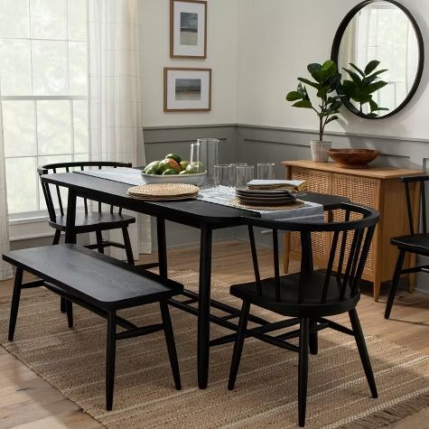 Black Shaker Dining Table and Chairs - Hearth & Hand with Magnolia
