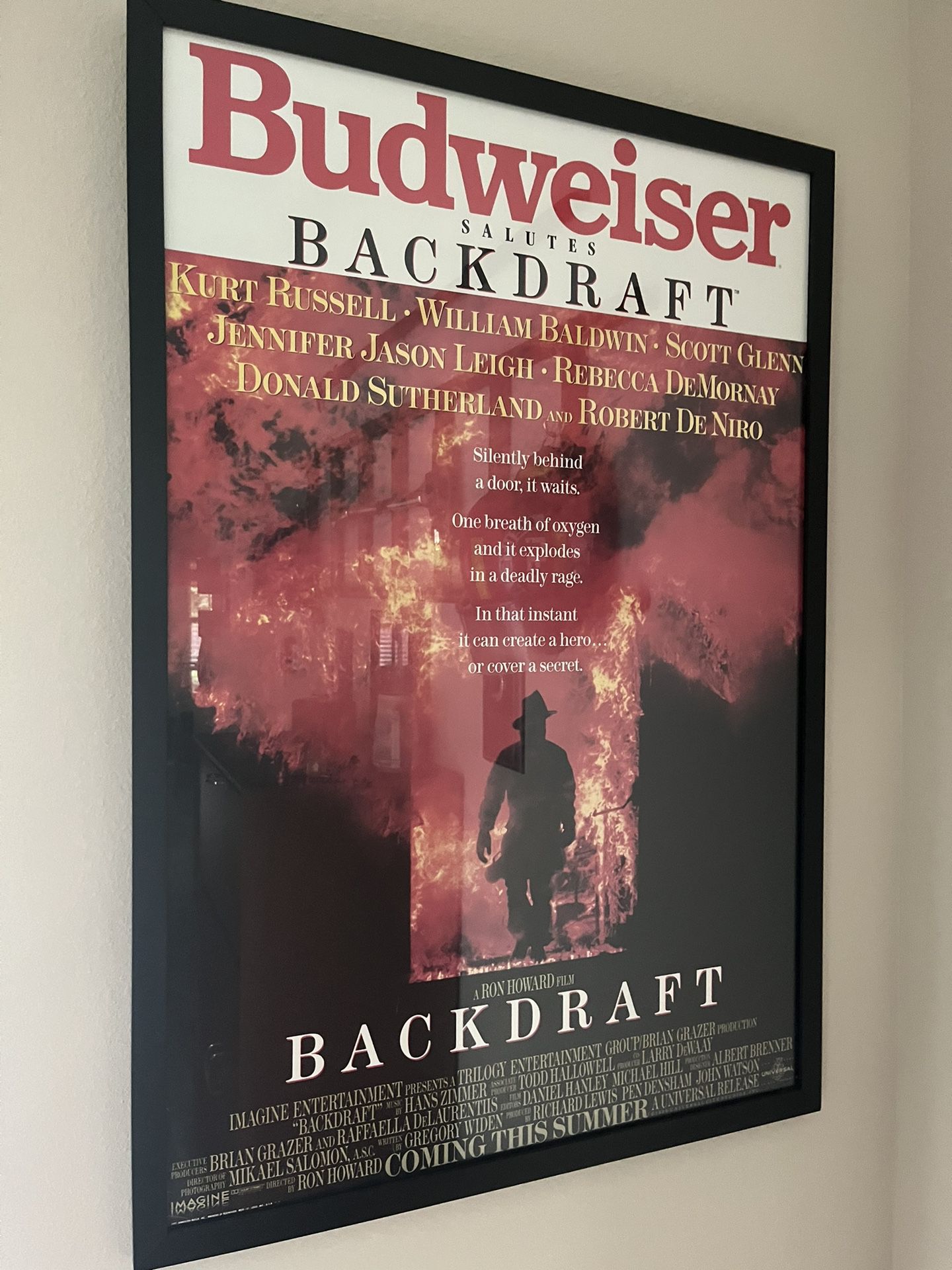 Rare Limited Edition Backdraft Movie Poster 25 1/2X37 1/2
