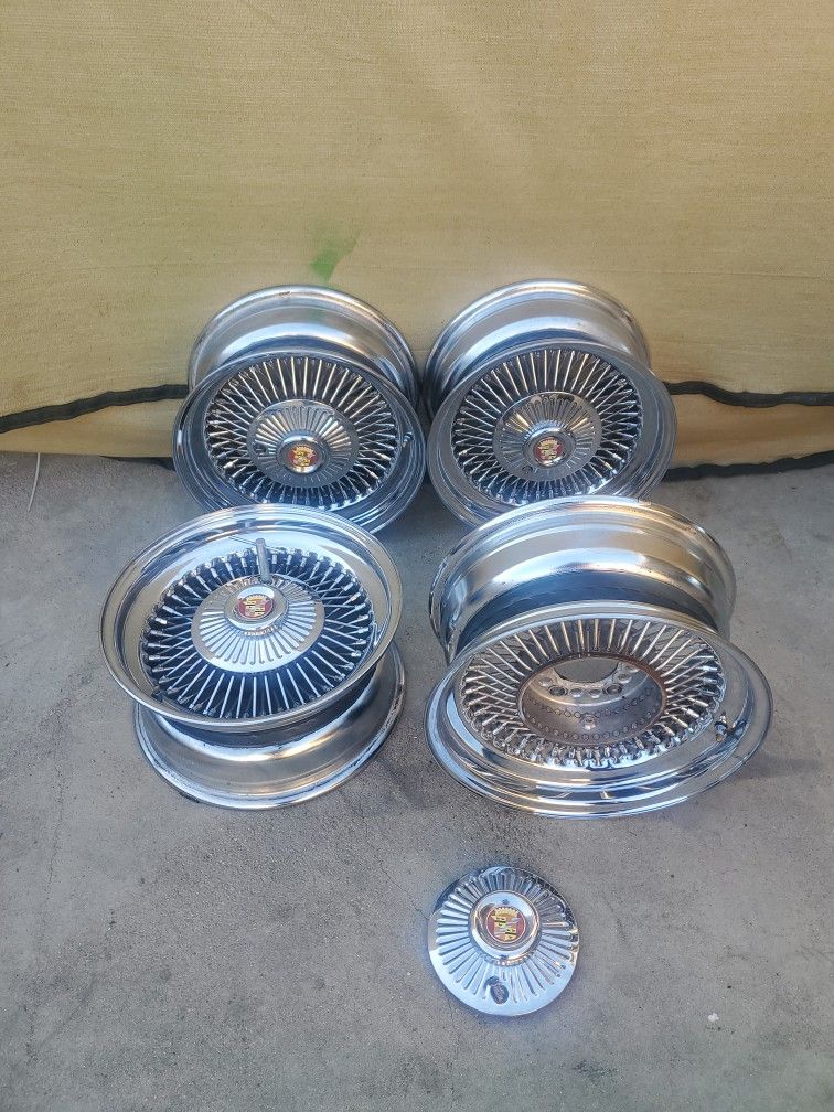 Wire Rims 15x7s Bolt Ons GM UNIVERSAL 5 LUG BOLT PATTERNS Wire Wheels