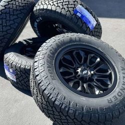 NEW Black 18" Wheels 5x150 Toyota Tundra Sequoia Rims Tires 285/65R18