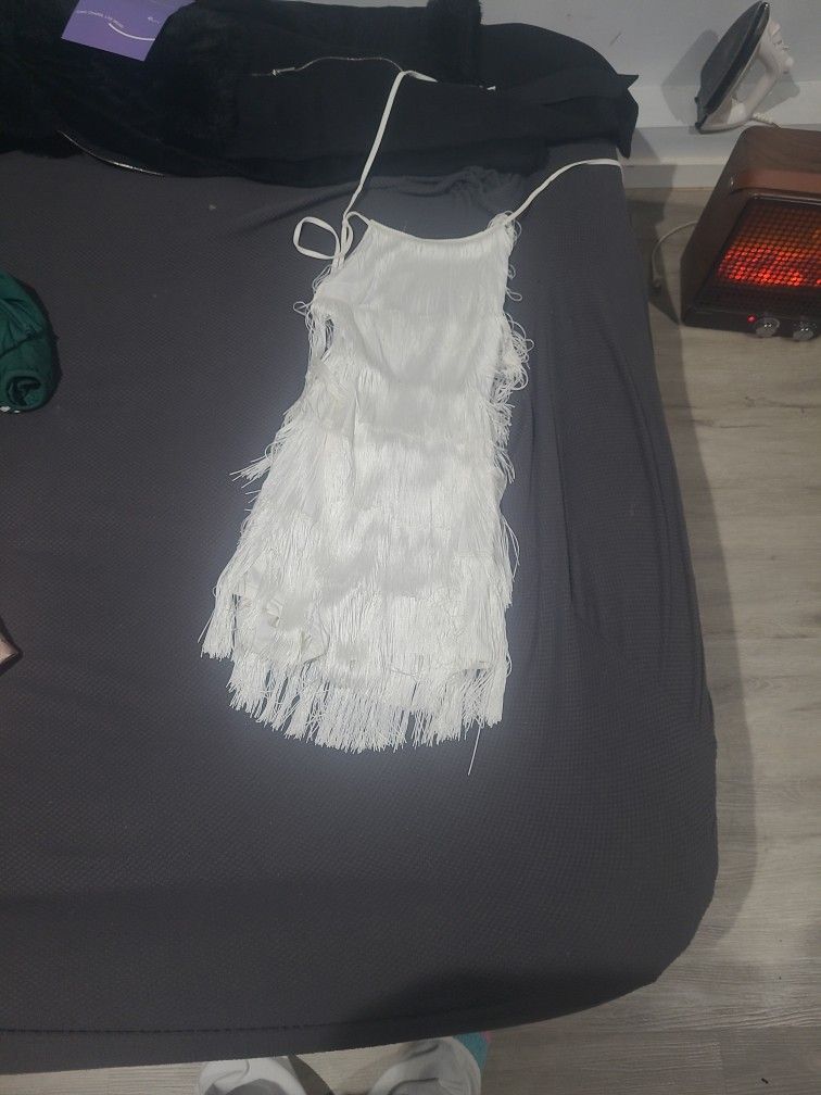 White Stringed Party Dress