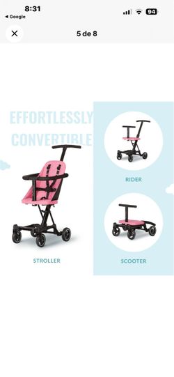 3-in-1 Convertible Baby Stroller Pink