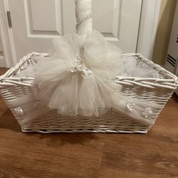 Basket Trimmed For Wedding, Shower, Communion, Etc.