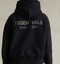 Medium black essentials hoodie