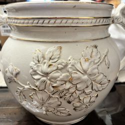 1860s Large Chamber Pot Gold Outlining 