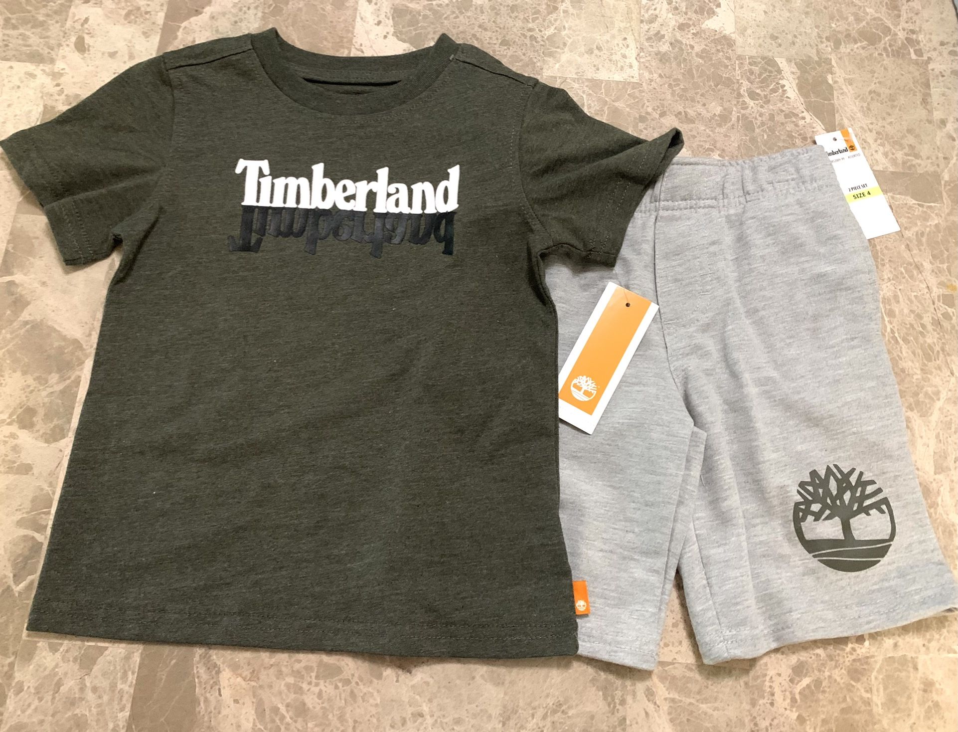 Timberland Short Sleeve Mirror Logo T-shirt & Shorts