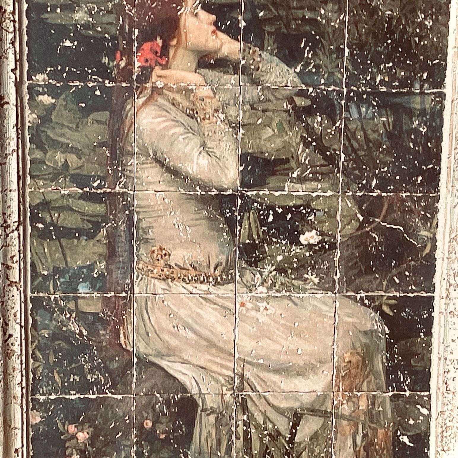 Ophelia Oil painting on tiles
