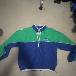 Vintage 90s Puma Seattle Seahawks Windbreaker Jacket Pullover