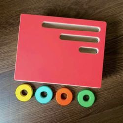 Lovevery wooden count and slide ring chute Montessori toy   Brand new never used 