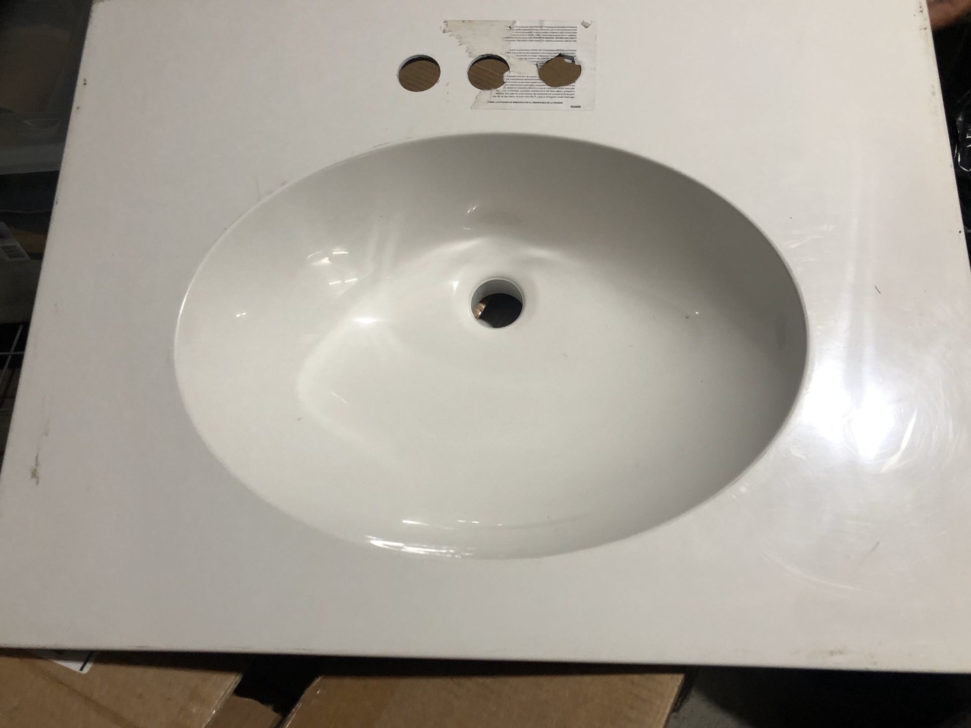 New 25” bathroom vanity top only