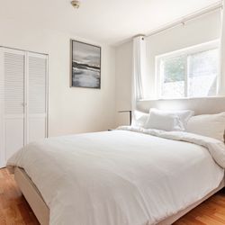 Living Spaces Bed Frame – Modern Design – Great Condition  