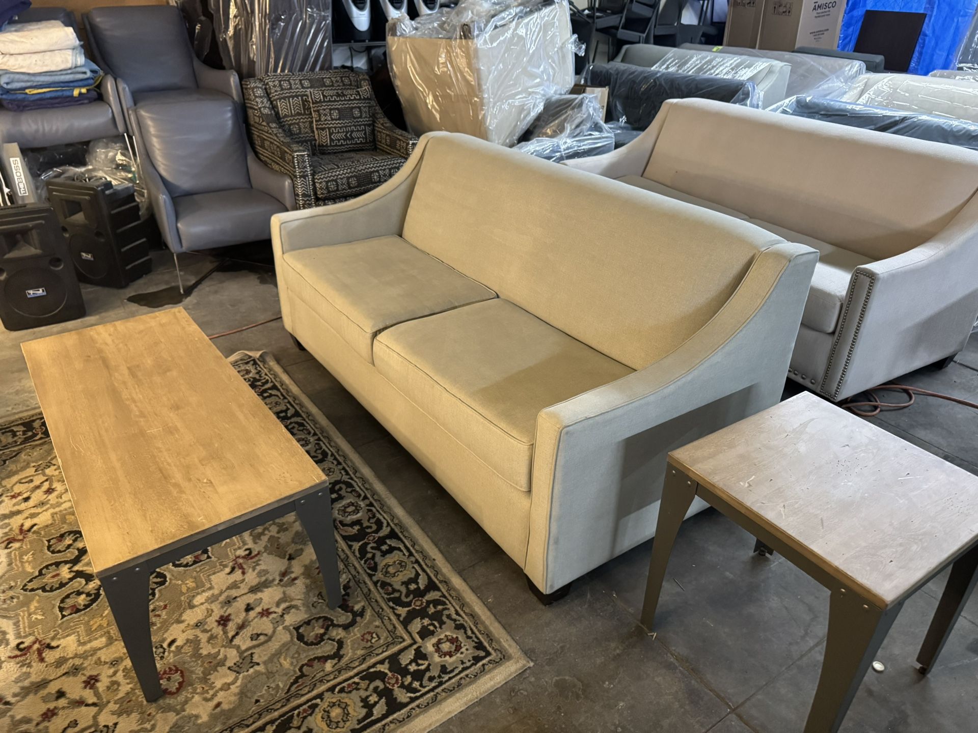 Modern Sofa with Elegant Sloped Arms