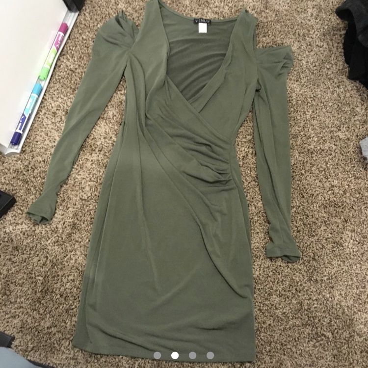 olive green mini dress